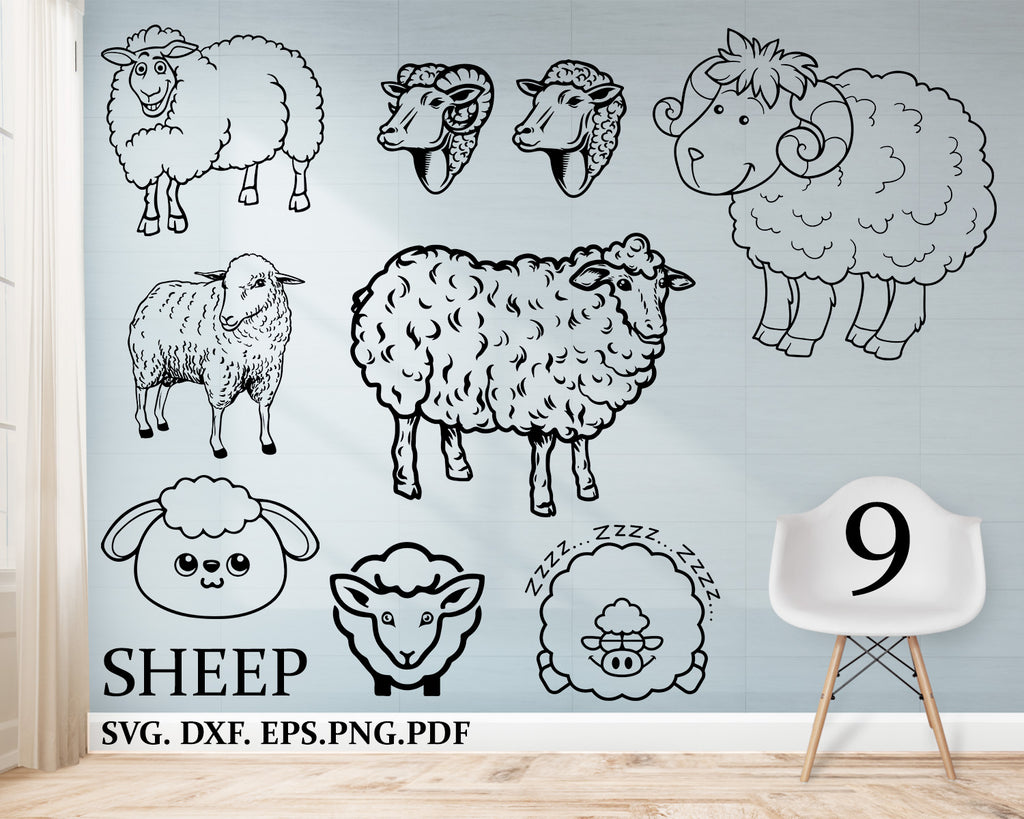Download Sheep Svg Sheep Bundle Sheep Clipart Sheep Cut Files For Silhouette Clipartic