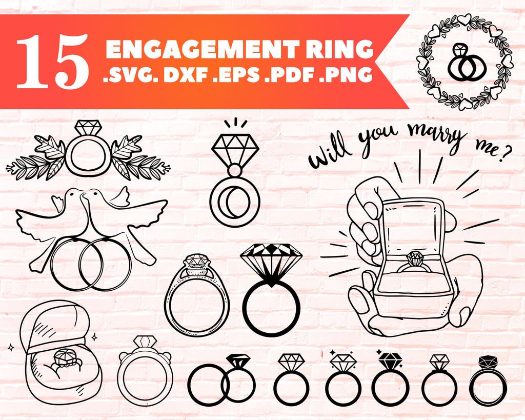 Download Engagement Ring Svg Wedding Ring Svg Diamond Ring Svg Engagement Ri Clipartic