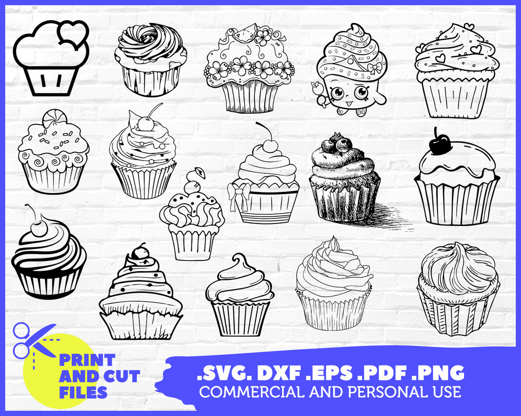 Download Cupcake Svg Muffin Svg Cupcake Files For Cricut Png Eps Cupcake Cut Files Cupcake Clipart Dxf Pdf Cupcake Outline Svg Bakery Svg Clip Art Art Collectibles Tripod Ee