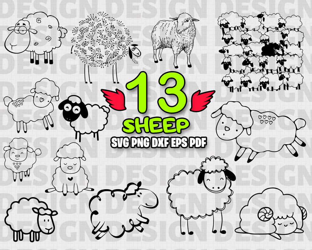 Download Sheep Svg Bundle Sheep Svg Sheep Clipart Sheep Cut Files For Silhou Clipartic