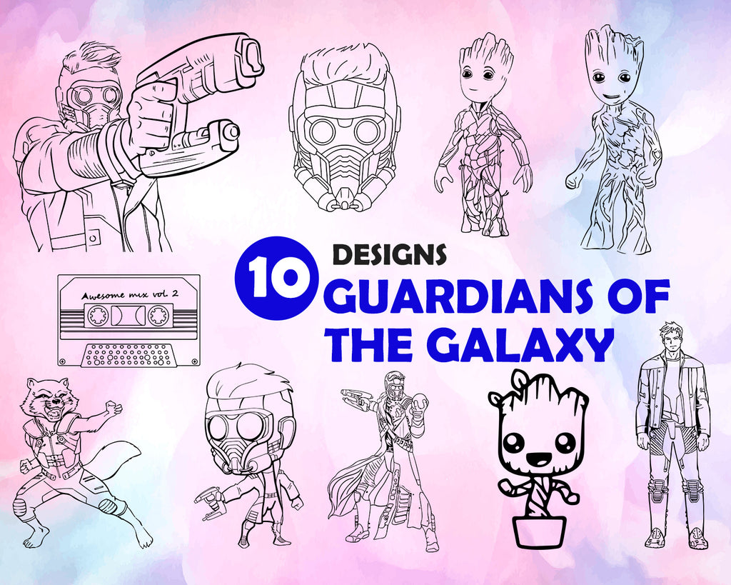 Guardians Of The Galaxy Svg Bundle Groot Svg Baby Groot Svg Guardians Clipartic