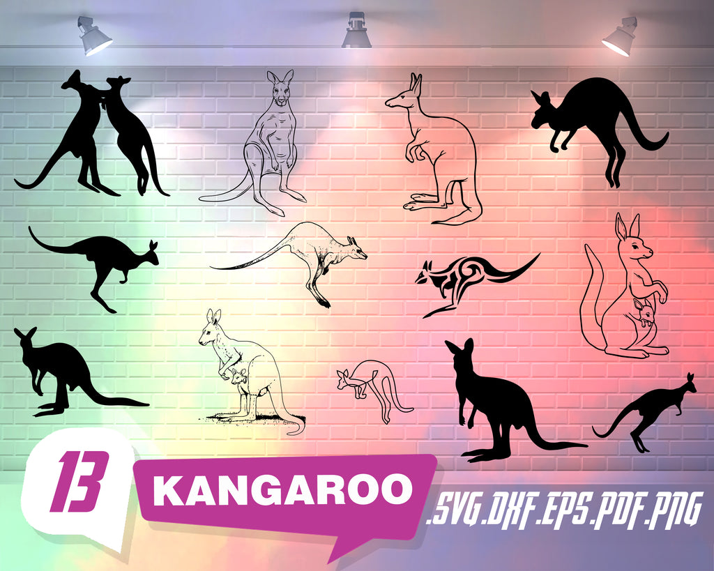 Download Kangaroo Svg Kangaroo Svg File Australia Svg Zoo Animal Svg Cutting Clipartic