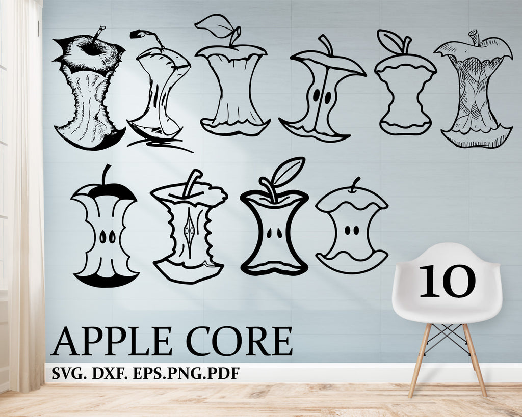 Download Apple Core Svg Files For Cricut Apple Vector Images Silhouette Apple Clipartic