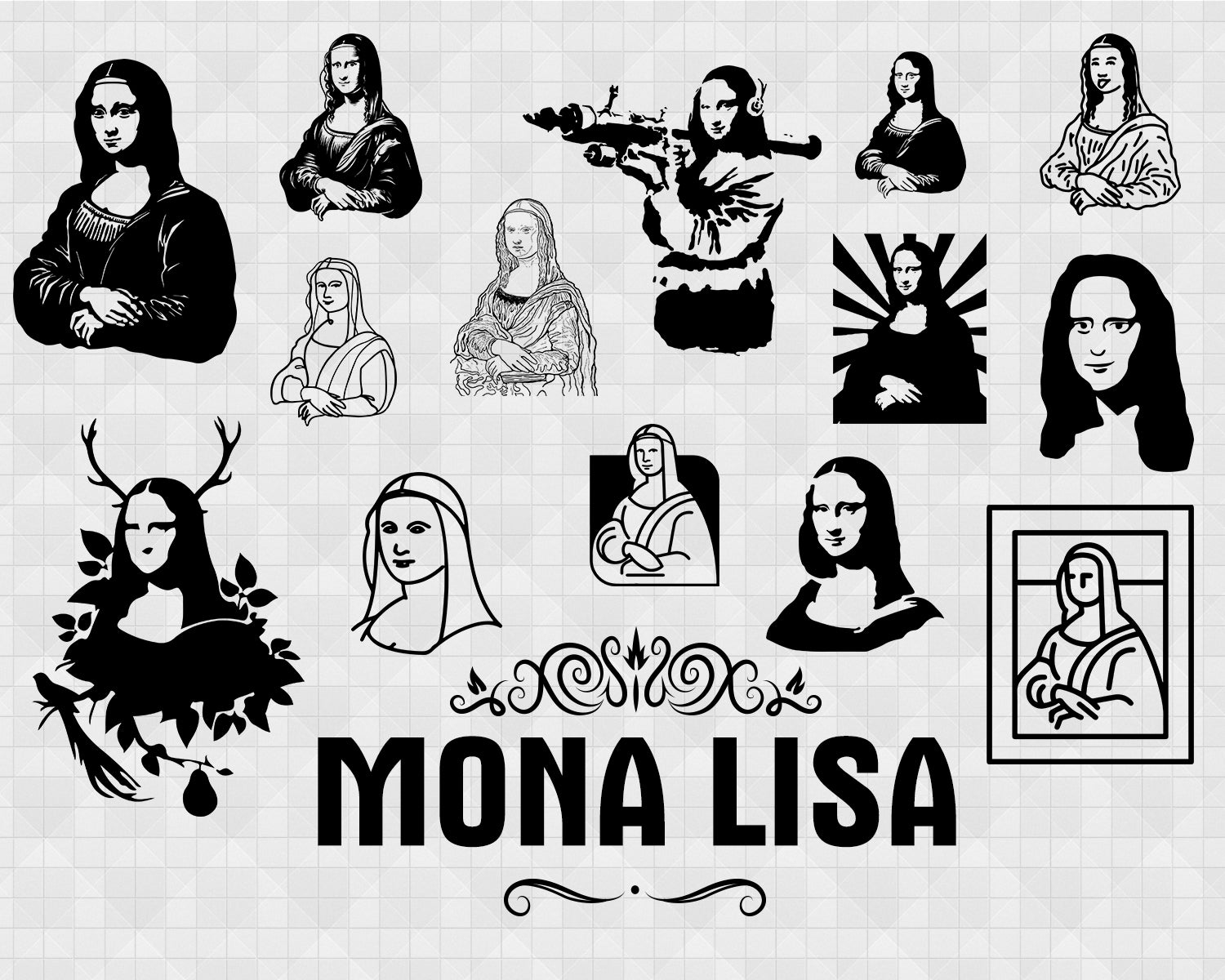 Мона лиза рисунок карандашом