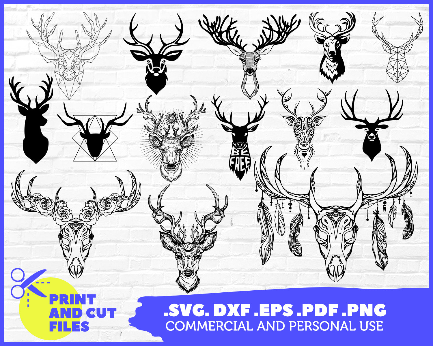 Download Deer Head Svg Files Deer Head Cut File Deer Skull Svg Deer Head Svg An Clipartic