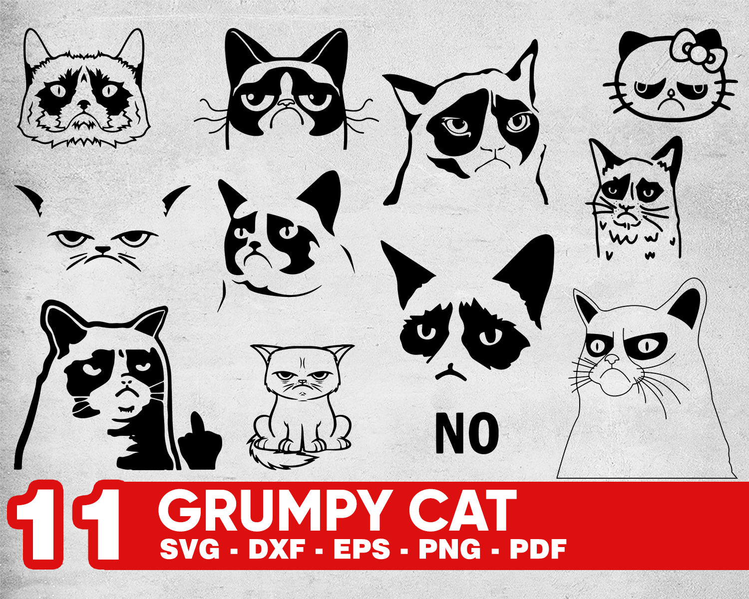 Download Grumpy Cat Svg Cat Svg Grumpy Cat Cut Files Cat Dxf Angry Cat Cat Clipartic PSD Mockup Templates