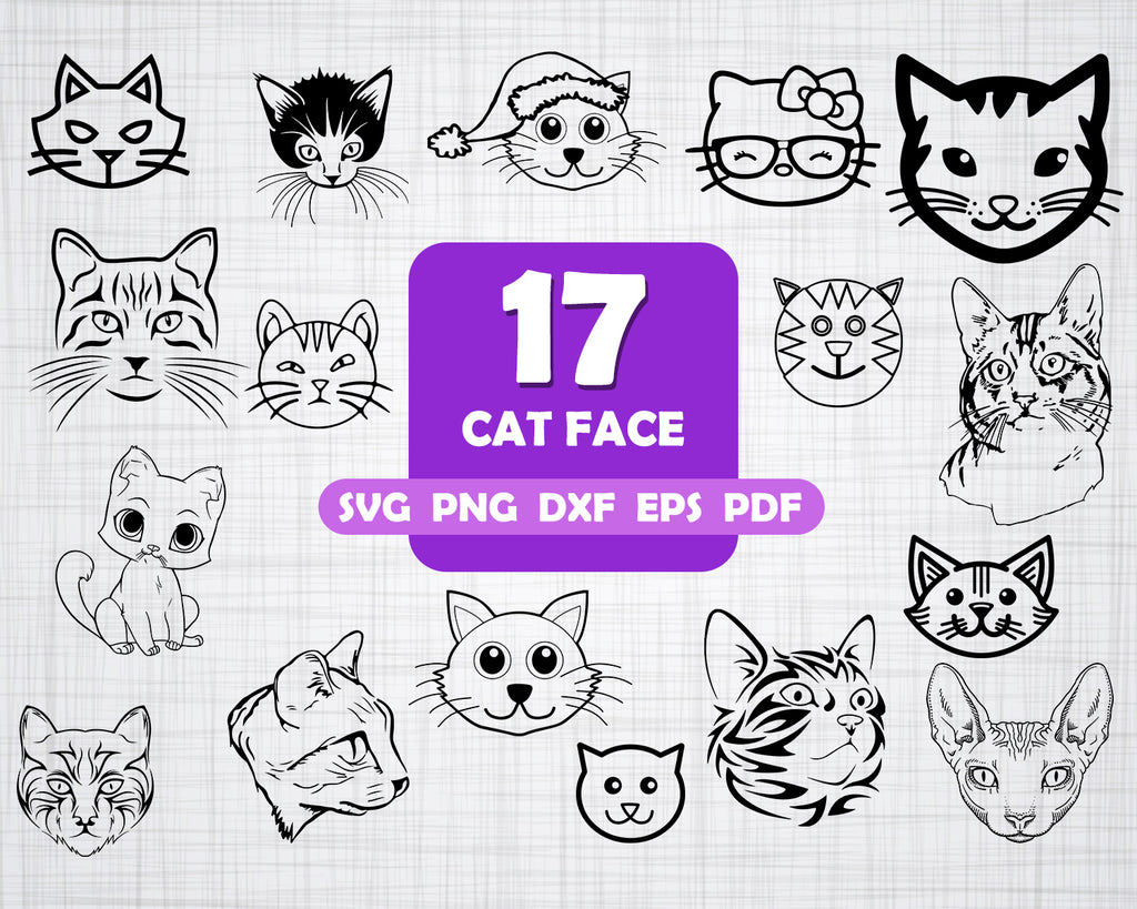 Download Cat Face Svg Cat Head Svg Cat Svg Kitten Svg Cat Clipart Cat File Clipartic