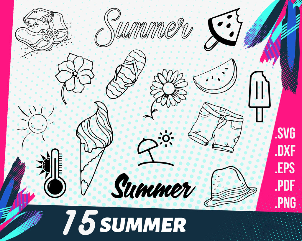 Download Summer Svg Summer Bundle 20 Designs Svg Watermelon Svg Melon Svg S Clipartic