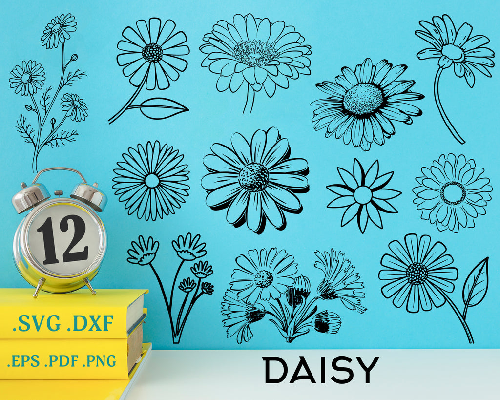Daisy Svg Flower Svg Daisy Flower Cut File Cute Svg Cricut S Clipartic
