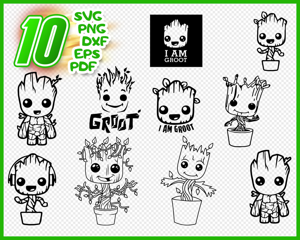 Download Baby Groot Svg Groot Svg Baby Groot Decal Dxf Png Avengers Svg G Clipartic