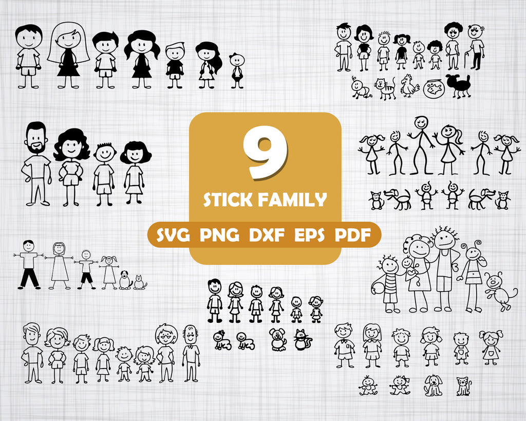 Free Free Stick Family Svg Bundle 362 SVG PNG EPS DXF File