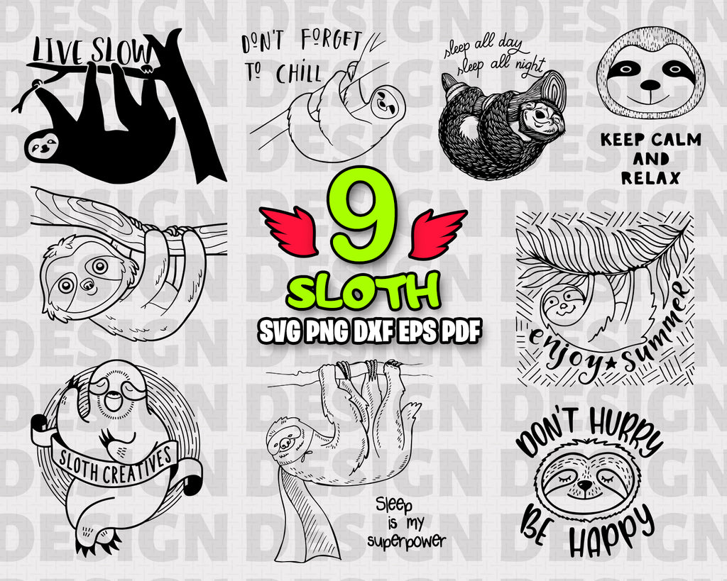 Download Sloth SVG, Animal Svg, Sloth Clipart, Sloth Files for ...