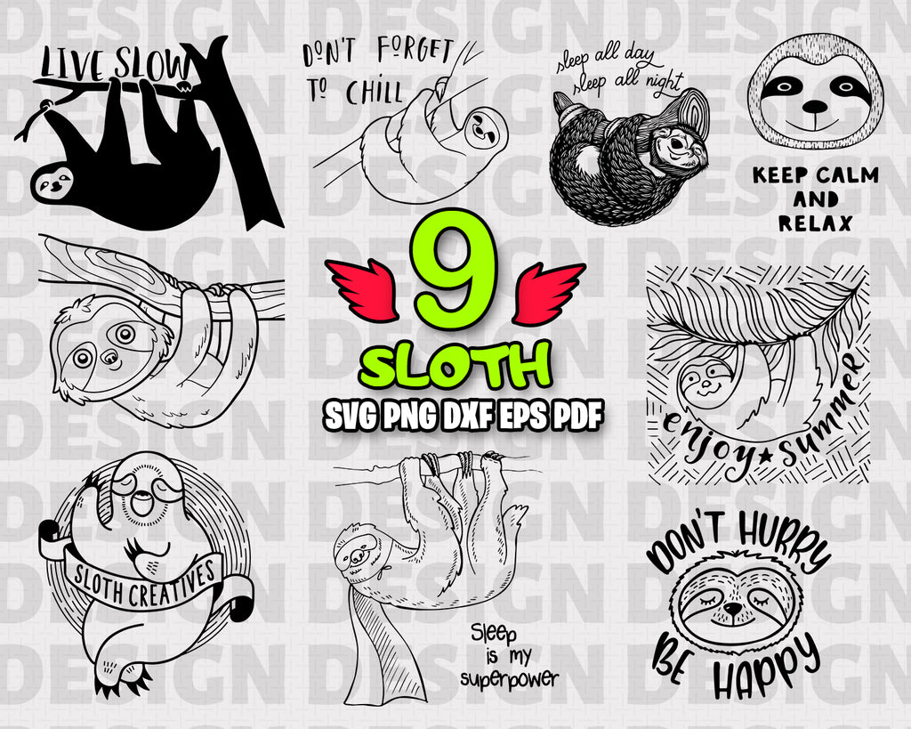 Visual Arts Sloth Monogram Svg Sloth Vector Sloth Svg Sloth Cut File Sloth Png Sloth Mandala Svg Sloth Silhouette Sloth Clipart Sloth Nursery Sloth Face Craft Supplies Tools