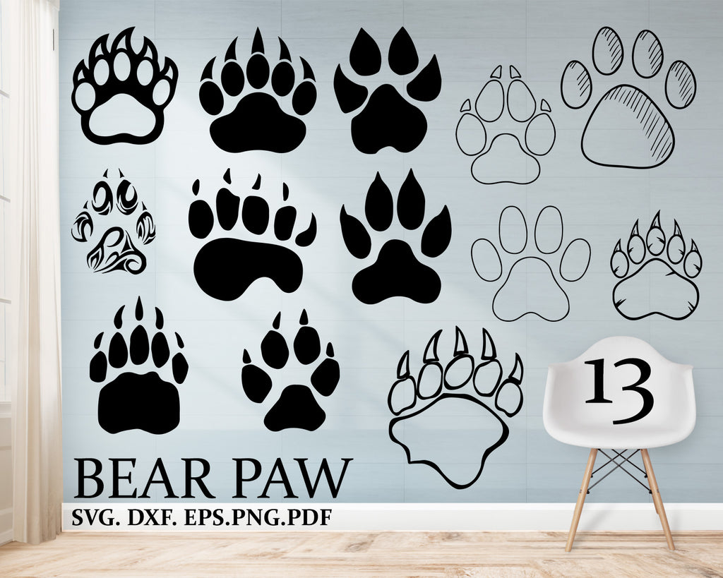 Free Free Bear Paw Svg File 705 SVG PNG EPS DXF File