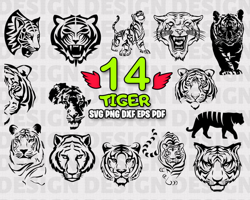 Download Tiger Svg Tiger Head Svg Animal Svg Zoo Svg Tiger Silhouette Wild Clipartic