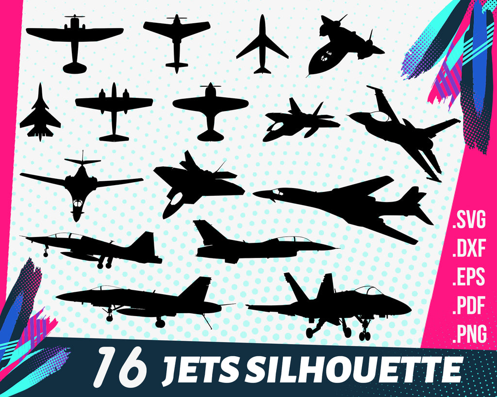 Download Jets Silhouette Svg Airplane Svg Biplane Svg War Plane Svg Military Clipartic