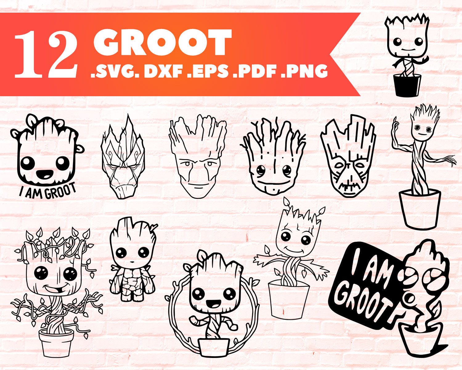 Download GROOT svg, baby groot svg, guardians of the galaxy svg ...