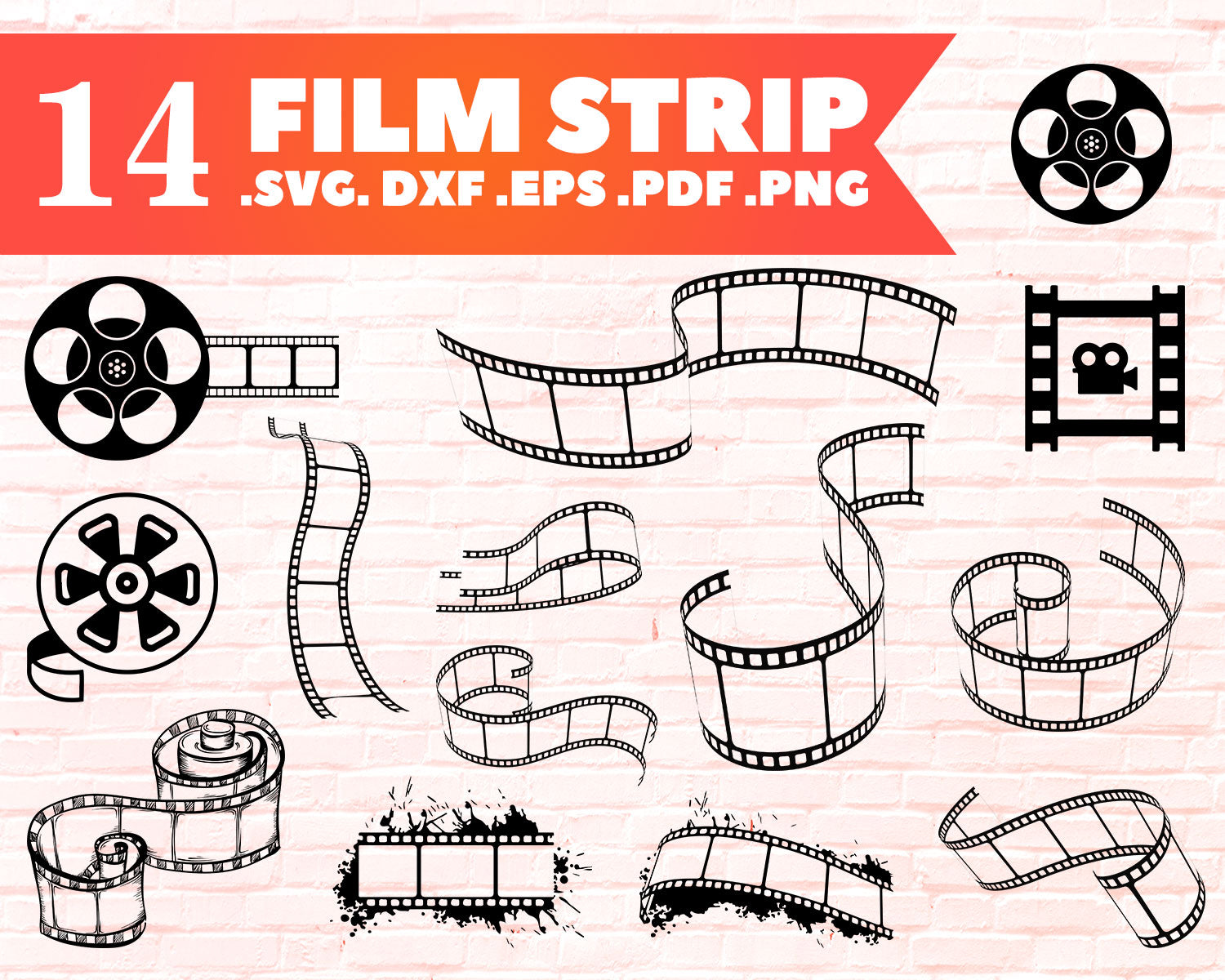 Download Clip Art Art Collectibles Film Cut File Movie Cricut Film Reel Svg Movie Reel Vector Movie Silhouette Film Svg Dxf Eps Png Jpg Movie Clipart