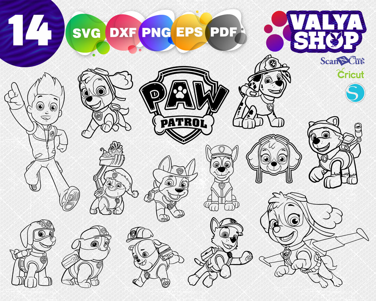 free svg cut files paw patrol