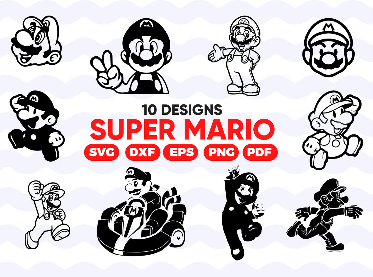 Download Super Mario SVG, Mario SVG, Luigi SVG, Bowser svg ...