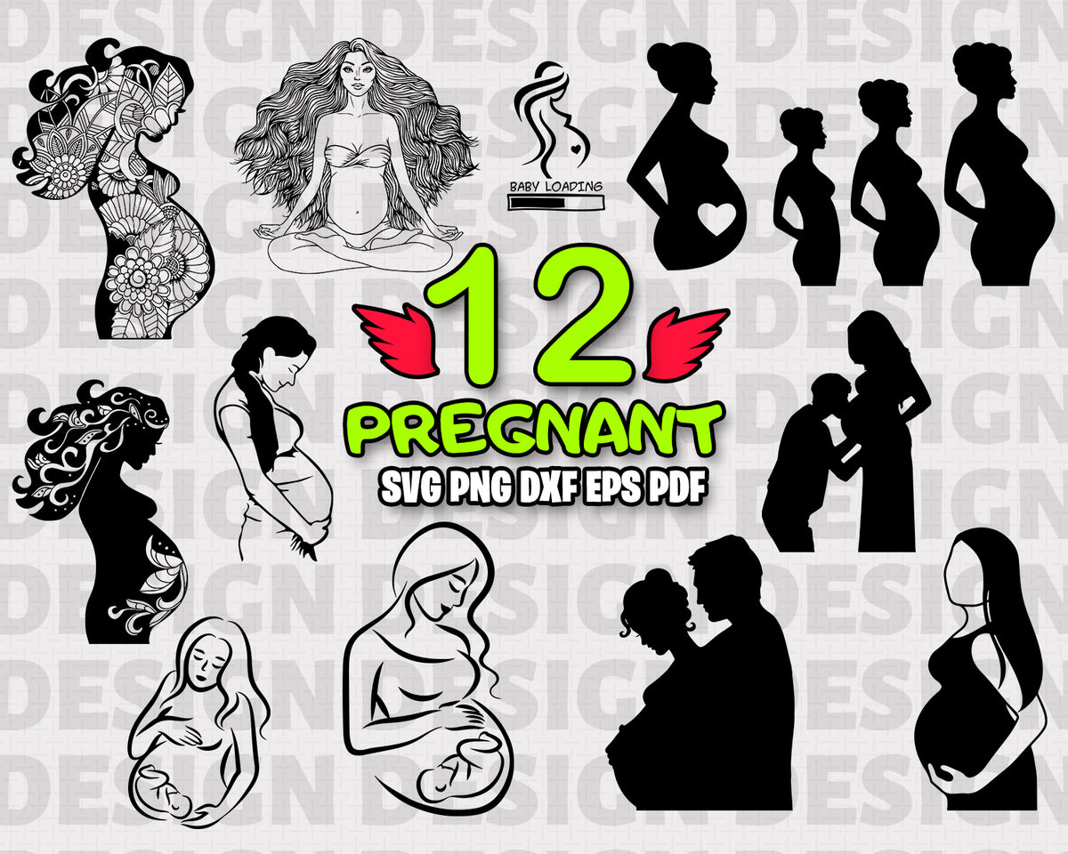 Download Pregnant SVG Pregnant mom svg Pregnancy svg Mom svg Mom to be svg Preg - Clipartic