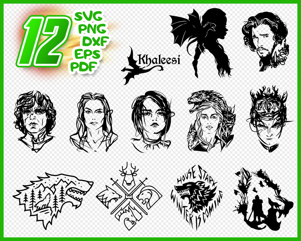 Game Of Thrones Svg Silhouette Clipart Svg Files For Cricut Svg Fil Clipartic