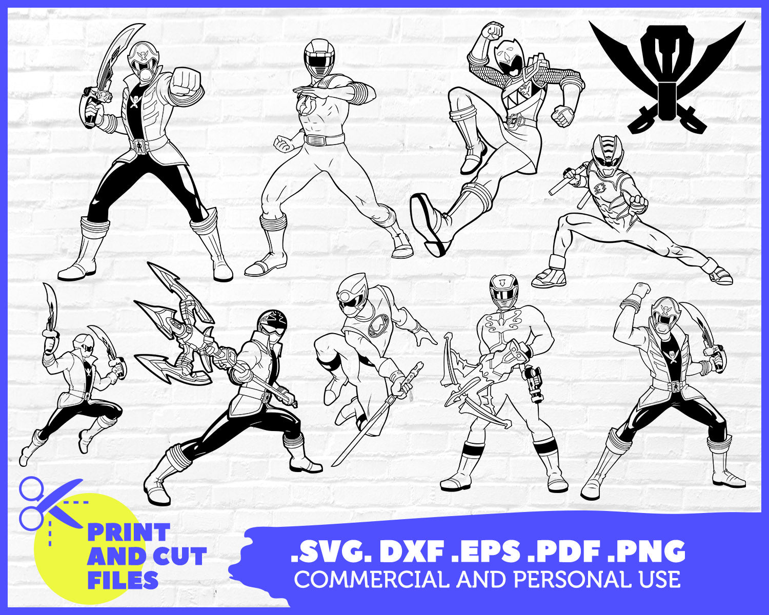 Download Power Rangers Silhouette Digital For Cricut Png Dxf Png Dxf Jayden Shiba Red Ranger Svg Power Rangers Samurai Svg Paper Paper Party Supplies