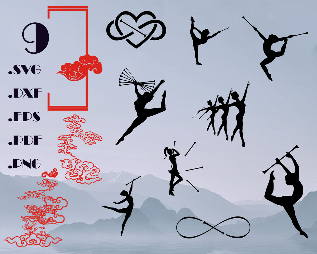 Download Baton Twirl Svg Gymnastics Svg File Cricut Svg Silhouette Svg Svg Clipartic SVG, PNG, EPS, DXF File