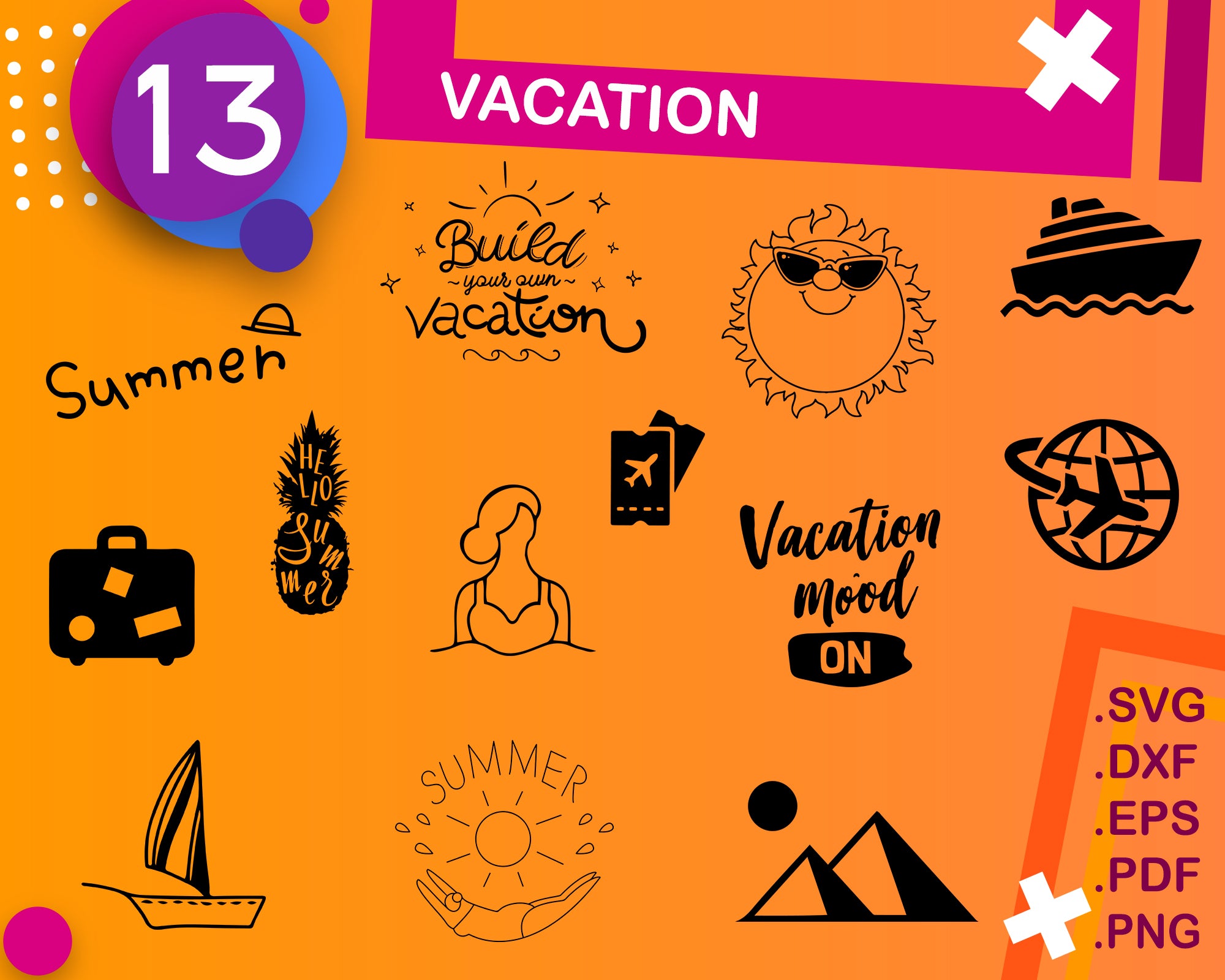 Download Vacation SVG bundle, Trip cut file, clipart, Vacation svg files for si - Clipartic