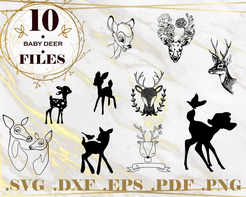 Download Baby Deer Svg Clipart Silhouette Stencil Cut File Cutting File V Clipartic