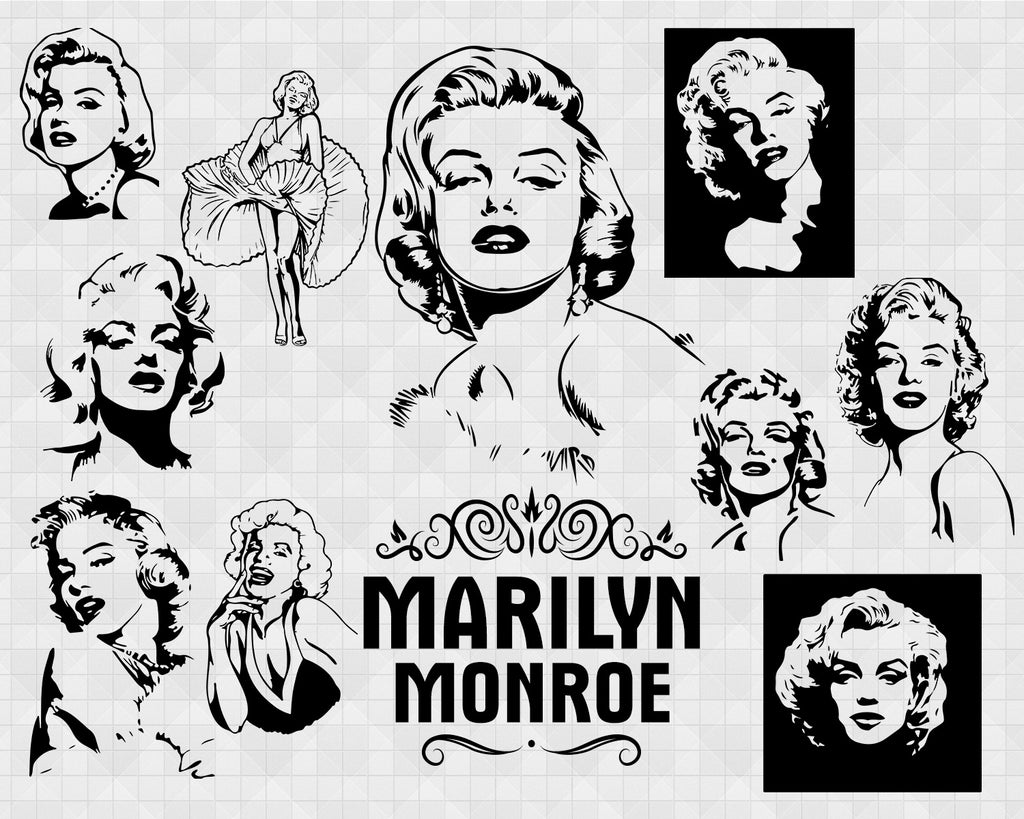 Marilyn Monroe Svg Celebrity Svg Celebrity Clipart Marilyn Monroe D Clipartic