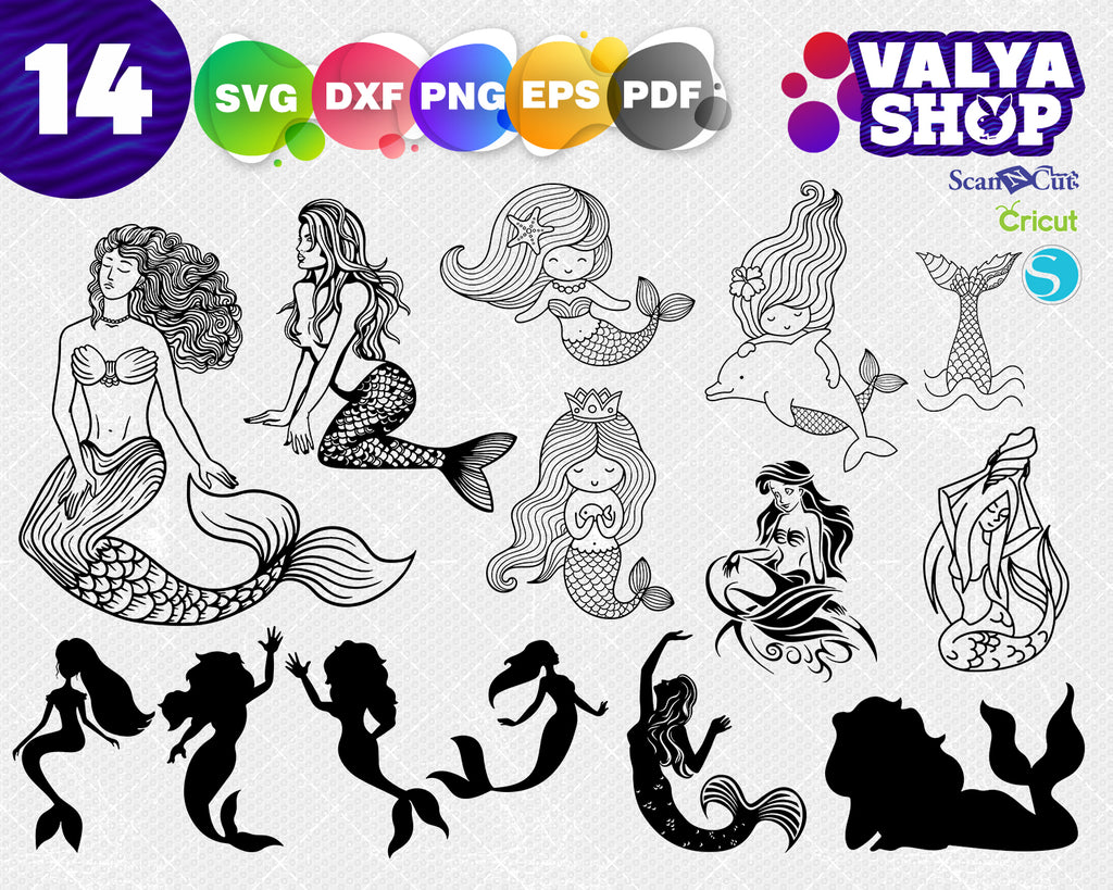 Free Free 274 Silhouette Svg Mermaid Clipart SVG PNG EPS DXF File