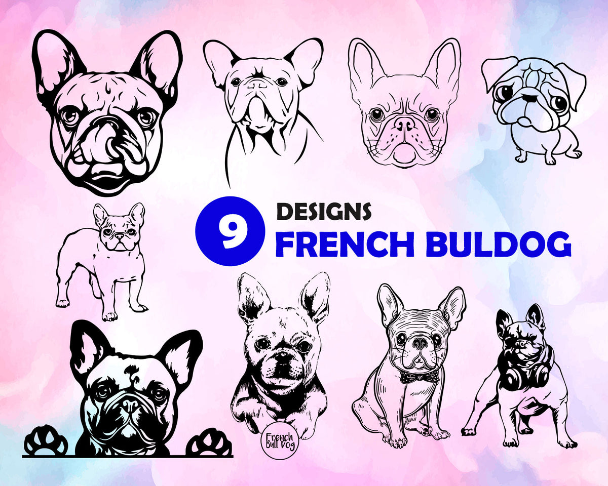 Download French bulldog svg, French Bulldog Frenchie Silhouette SVG Bundle, Cut - Clipartic