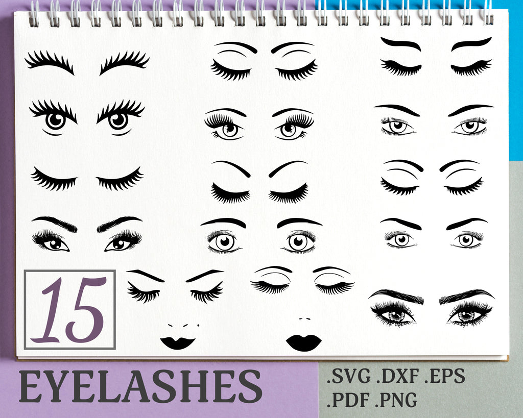 Download Eyelashes Svg Decoration Eyelashes Svg Lashes Eyes Eyebrow Bundl Clipartic