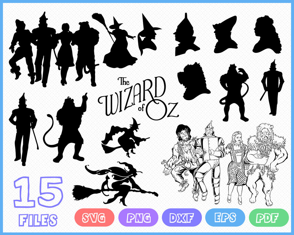 Download Wizard Of Oz Svg Vector Clipart Characters Decal Stencil Vinyl Clipartic