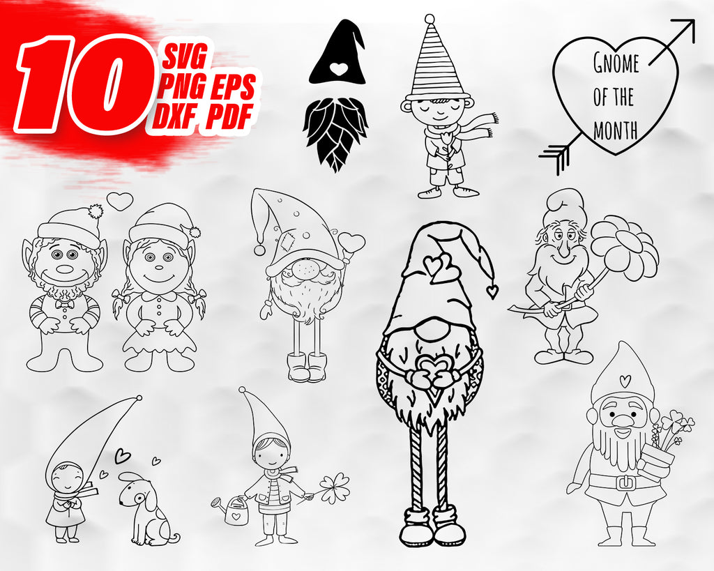 Download Valentine S Gnomes Svg Gnomes With Heart Svg Eps Png Pdf Dxf Gno Clipartic