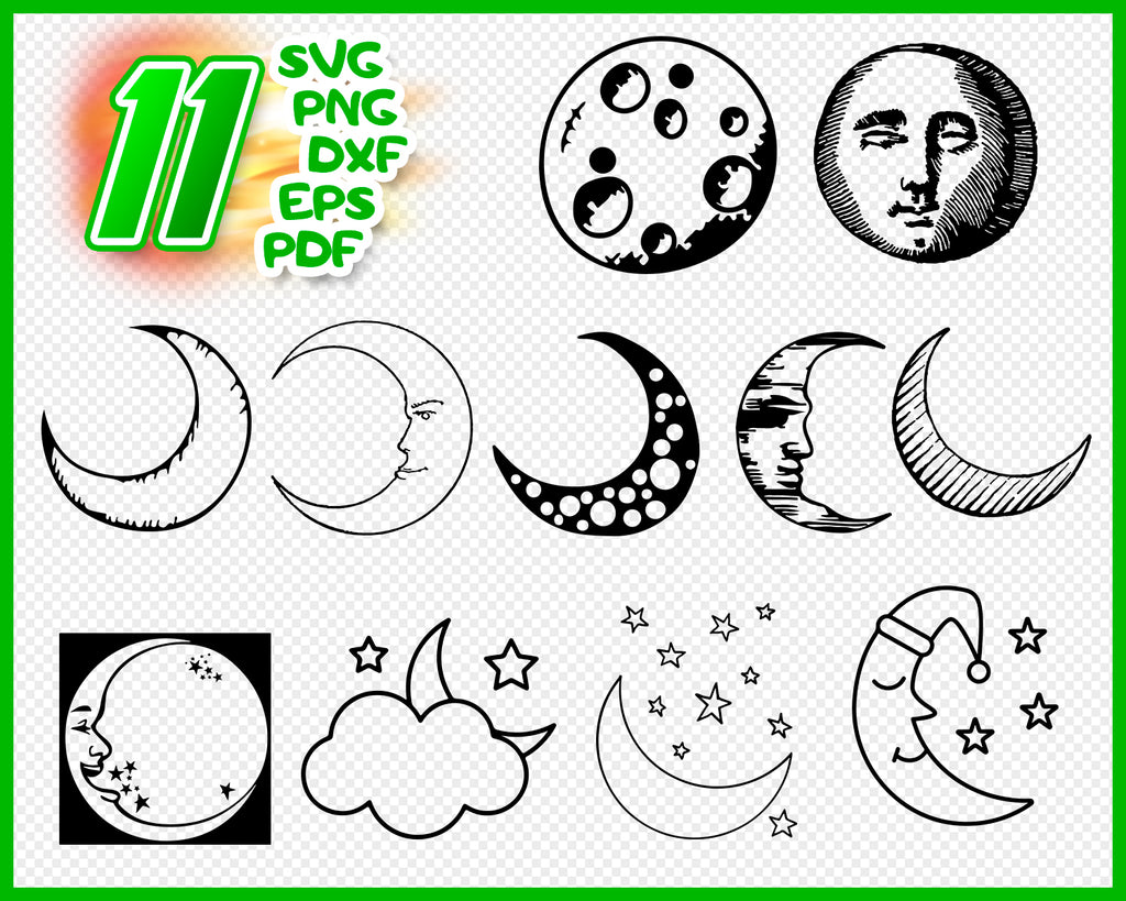 Download Moon Svg File Moon Svg Cut File Moon Svg Cutting Files For Cricut Clipartic