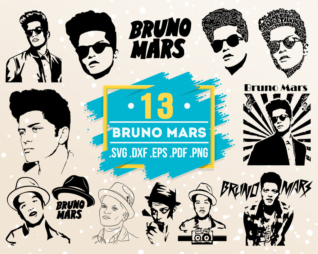 Download Bruno Mars Svg Music Celebrity Svg Celebrity Clipart Song Dxf Bru Clipartic