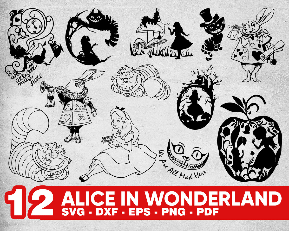 Download Alice in Wonderland svg, Alice in Wonderland SVG, Alice in ...