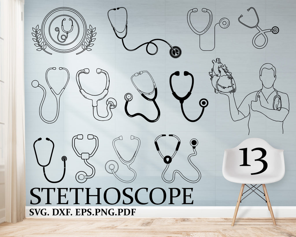 Download Stethoscope Svg Stethoscope Bundle Stethoscope Clipart Cut Files Fo Clipartic