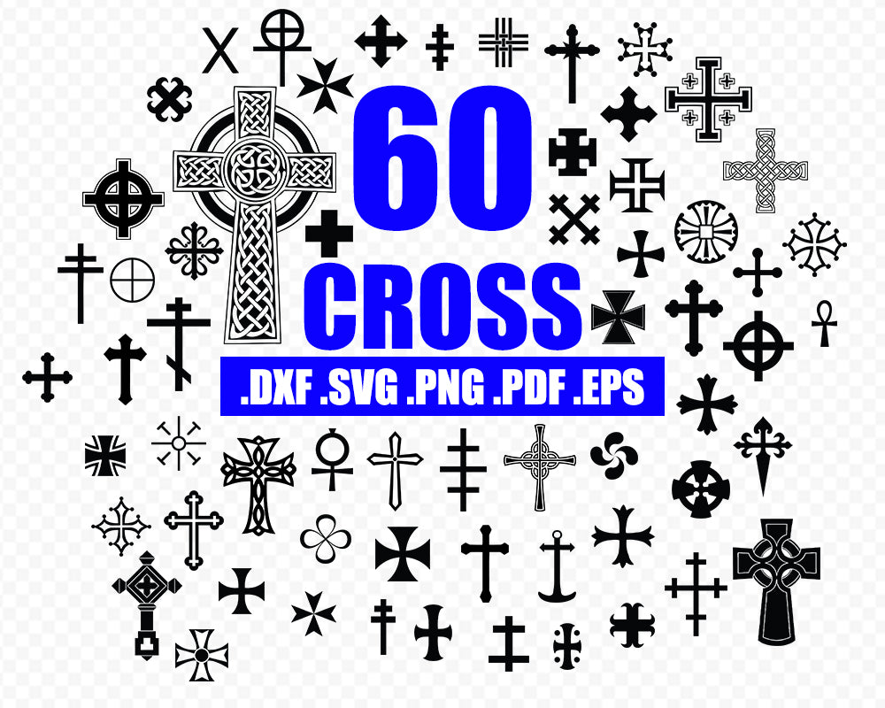 Download Crosses Bundle Silhouette Cross Clipart Christian Svg Files Christi Clipartic