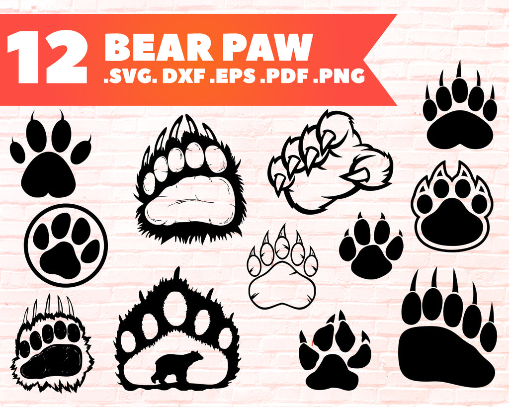 Free Free Bear Paw Svg File 705 SVG PNG EPS DXF File