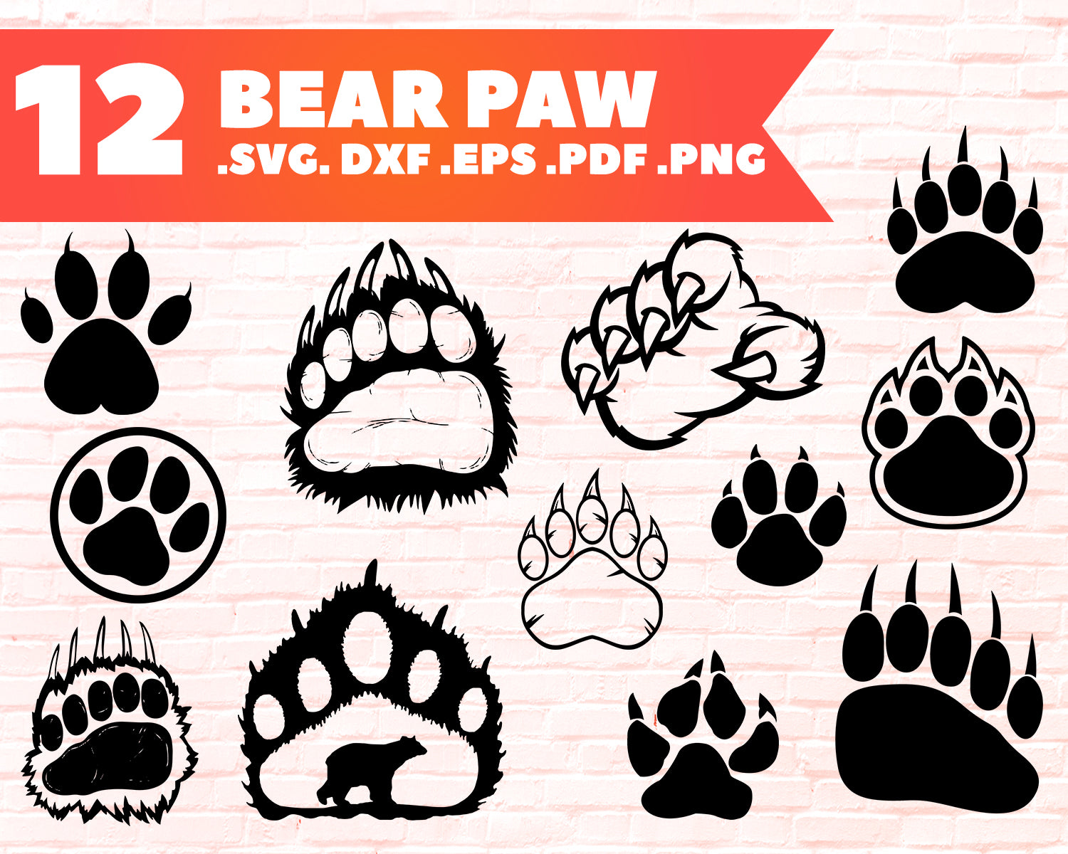 Free Grizzly Paw Svg 692 SVG PNG EPS DXF File