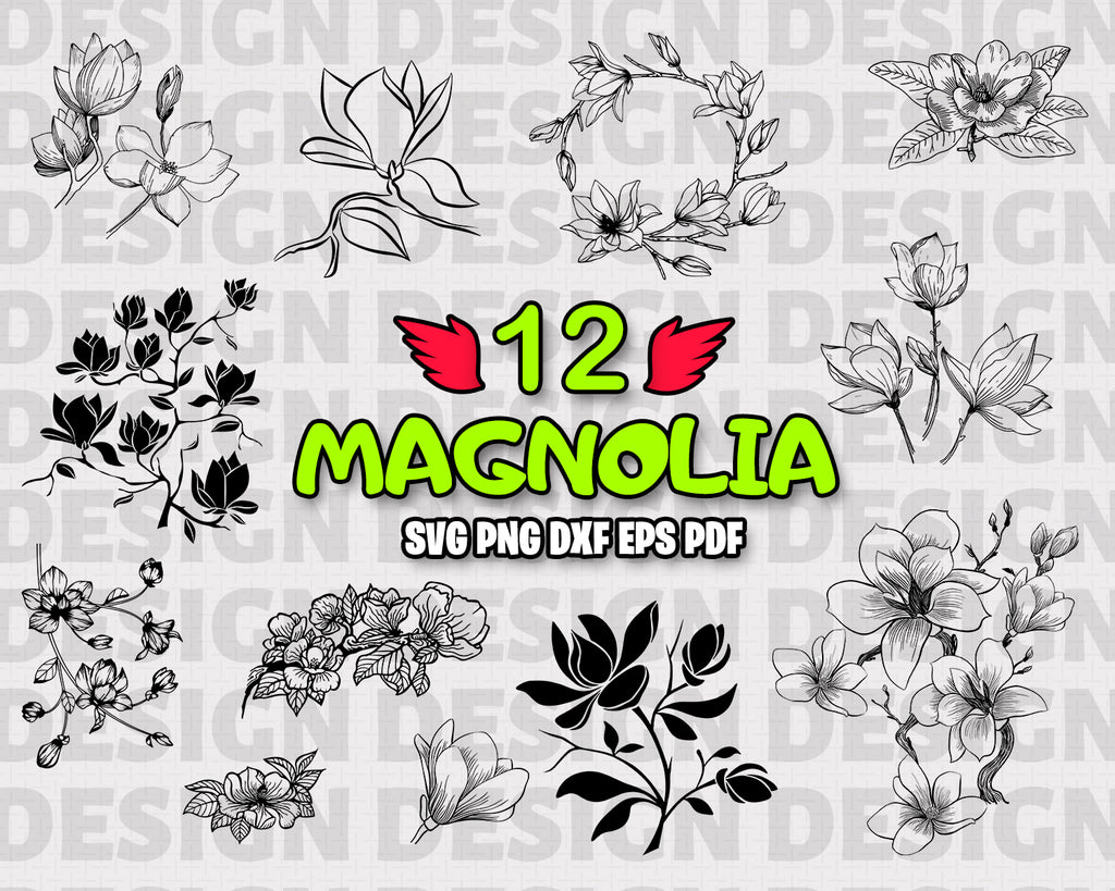 Free Free 184 Magnolia Flower Svg File Free SVG PNG EPS DXF File