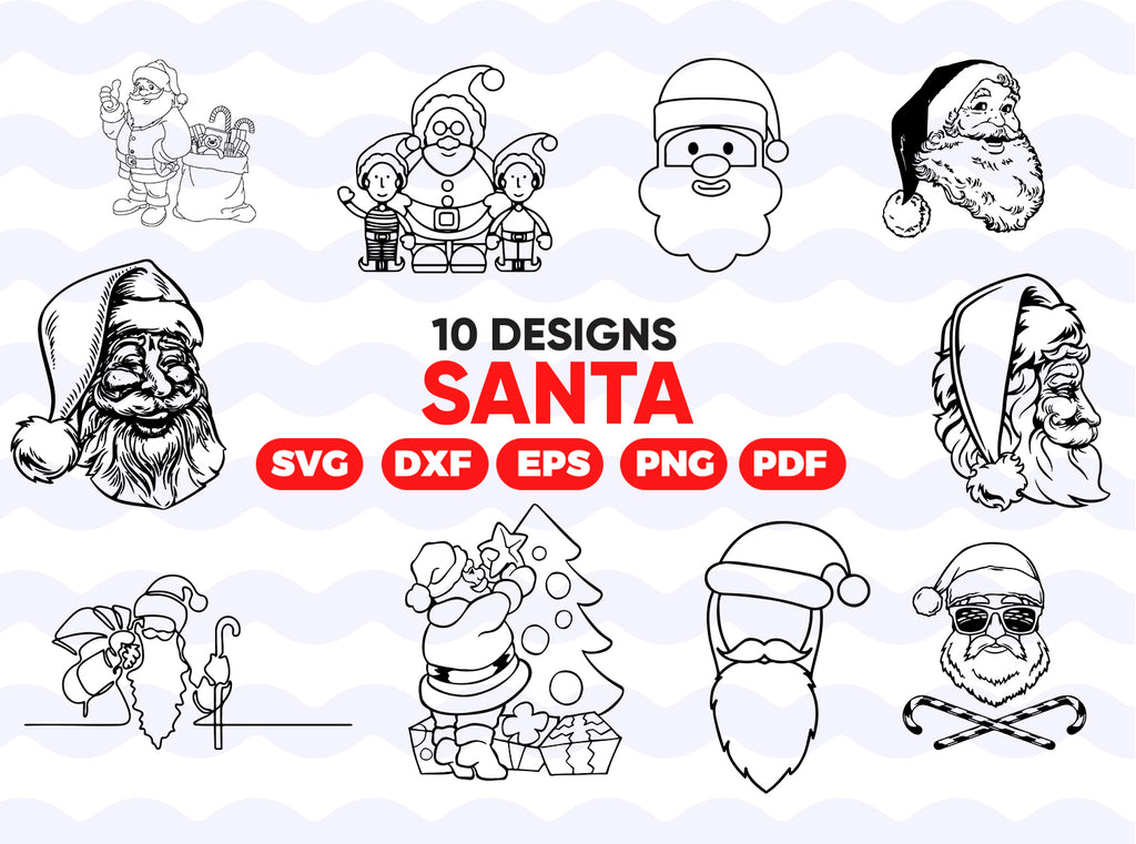 Download Santa Svg Christmas Santa Svg Santa Claus Cut File For Silhoutte And Clipartic