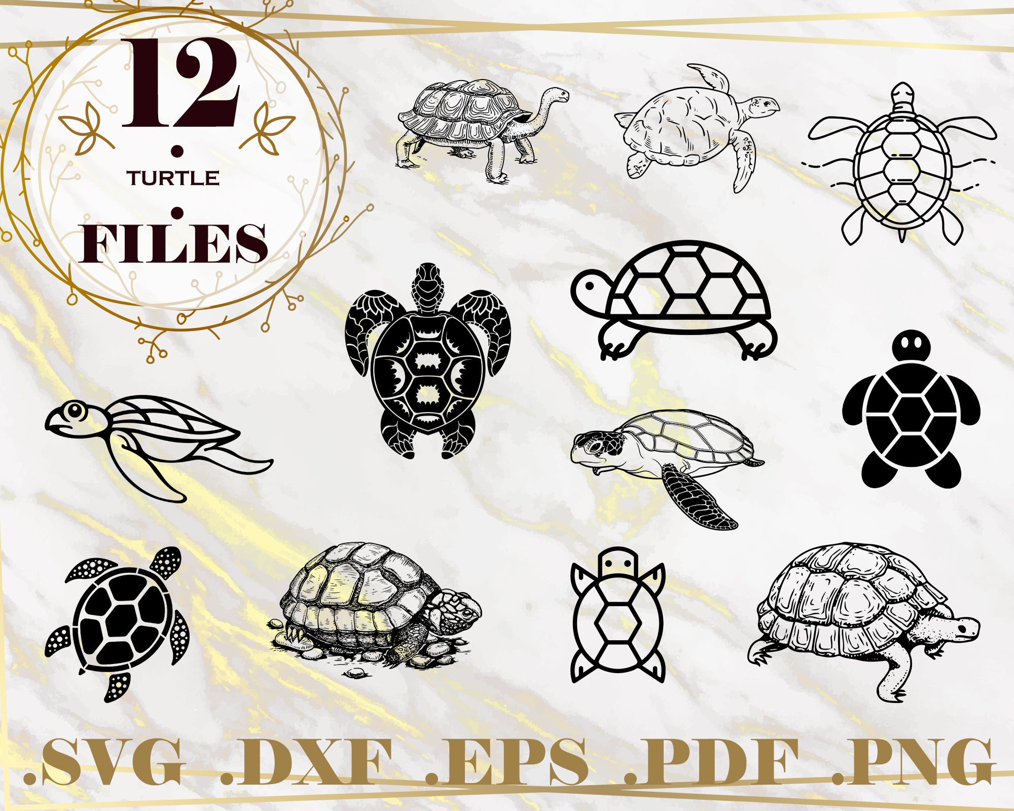 Download Clip Art Art Collectibles Sea Turtle Svg Bundle Eps Tortoise Transfers Vector Images Silhouette Clip Art Reptile Svg Files For Cricut Dxf Stencil Clipart Png