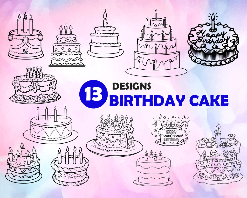 Download Birthday Cake Svg Birthday Cake Svg Birthday Svg 40th Birthday Svg Clipartic