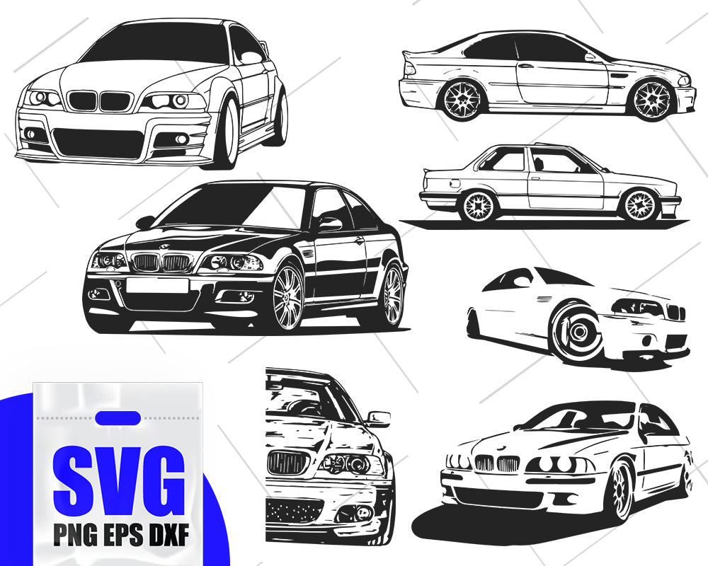 Download Bmw E46 Silhouette Car Svg Clipartic