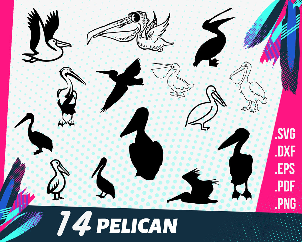 Download Pelican Svg Bundle Pelican Cricut Pelican Silhouette Cameo Pelic Clipartic