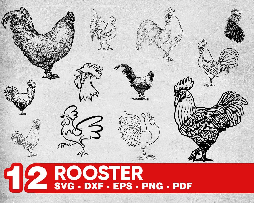 Download Rooster Svg Bundle Rooster Svg Rooster Clipart Rooster Cut Files Fo Clipartic